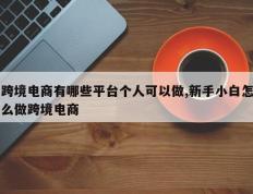 跨境电商有哪些平台个人可以做,新手小白怎么做跨境电商
