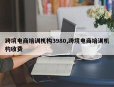 跨境电商培训机构3980,跨境电商培训机构收费