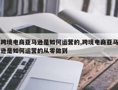 跨境电商亚马逊是如何运营的,跨境电商亚马逊是如何运营的从零做到