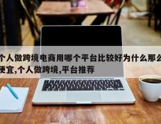 个人做跨境电商用哪个平台比较好为什么那么便宜,个人做跨境,平台推荐