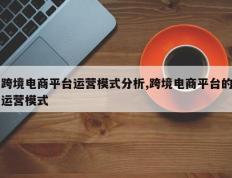 跨境电商平台运营模式分析,跨境电商平台的运营模式