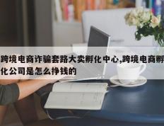跨境电商诈骗套路大卖孵化中心,跨境电商孵化公司是怎么挣钱的