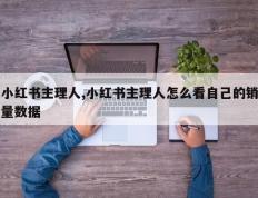 小红书主理人,小红书主理人怎么看自己的销量数据