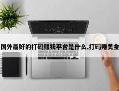国外最好的打码赚钱平台是什么,打码赚美金