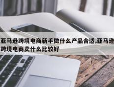 亚马逊跨境电商新手做什么产品合适,亚马逊跨境电商卖什么比较好