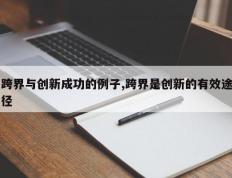跨界与创新成功的例子,跨界是创新的有效途径