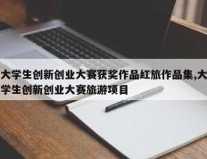大学生创新创业大赛获奖作品红旅作品集,大学生创新创业大赛旅游项目